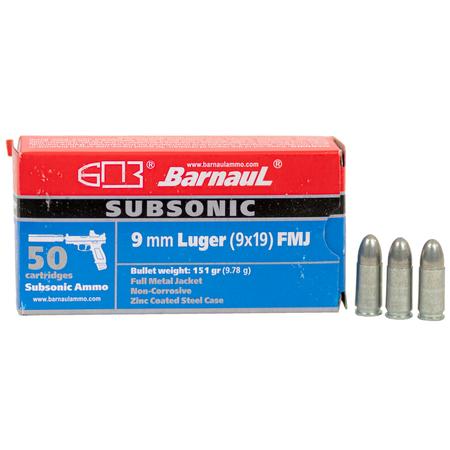 Barnaul 9mm 151gr Sub Fmj 50/500